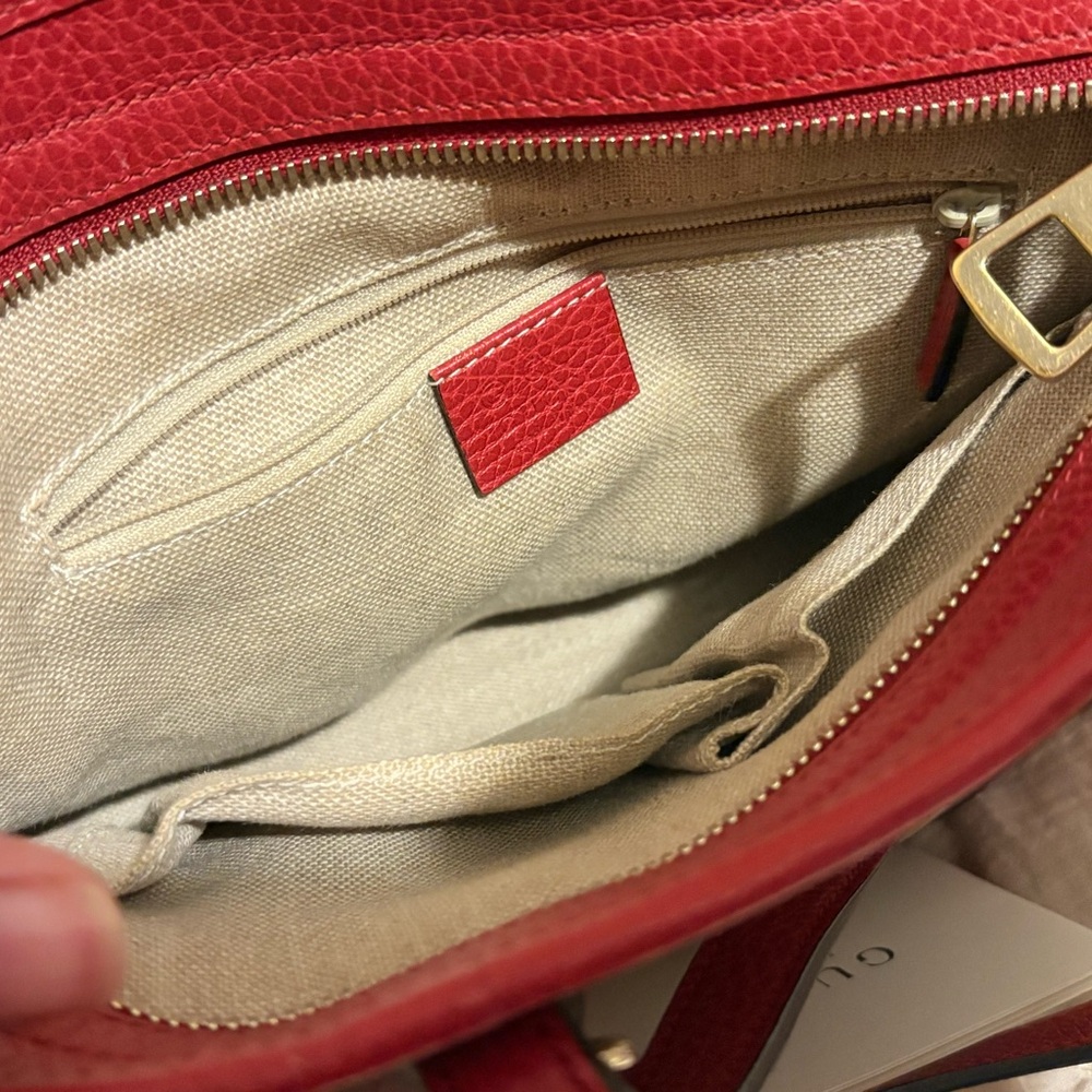 Gucci Red and Tan Crossbody Bag - Picture 3 of 8